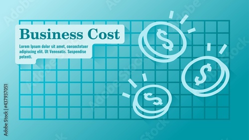 Business Cost with Coins Flying Presentation Template