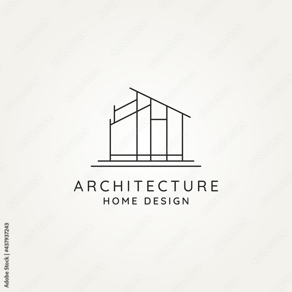 simple architecture line art logo template vector illustration design. minimalist construction, building, architecture icon logo concept simple architecture line art logo template vector illustration design. minimalist construction, building, architecture icon logo concept
