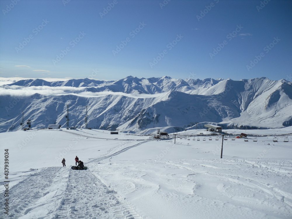 ski resort in winter ski resort in winter