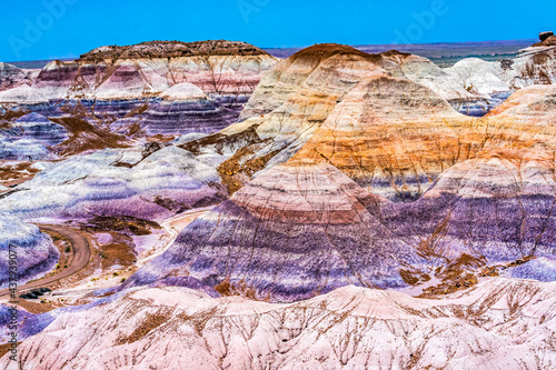 Painted Desert Blue Mesa Petrified Forest National Park Arizona