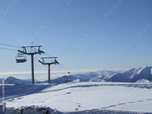 ski lift in the mountains © Alexey