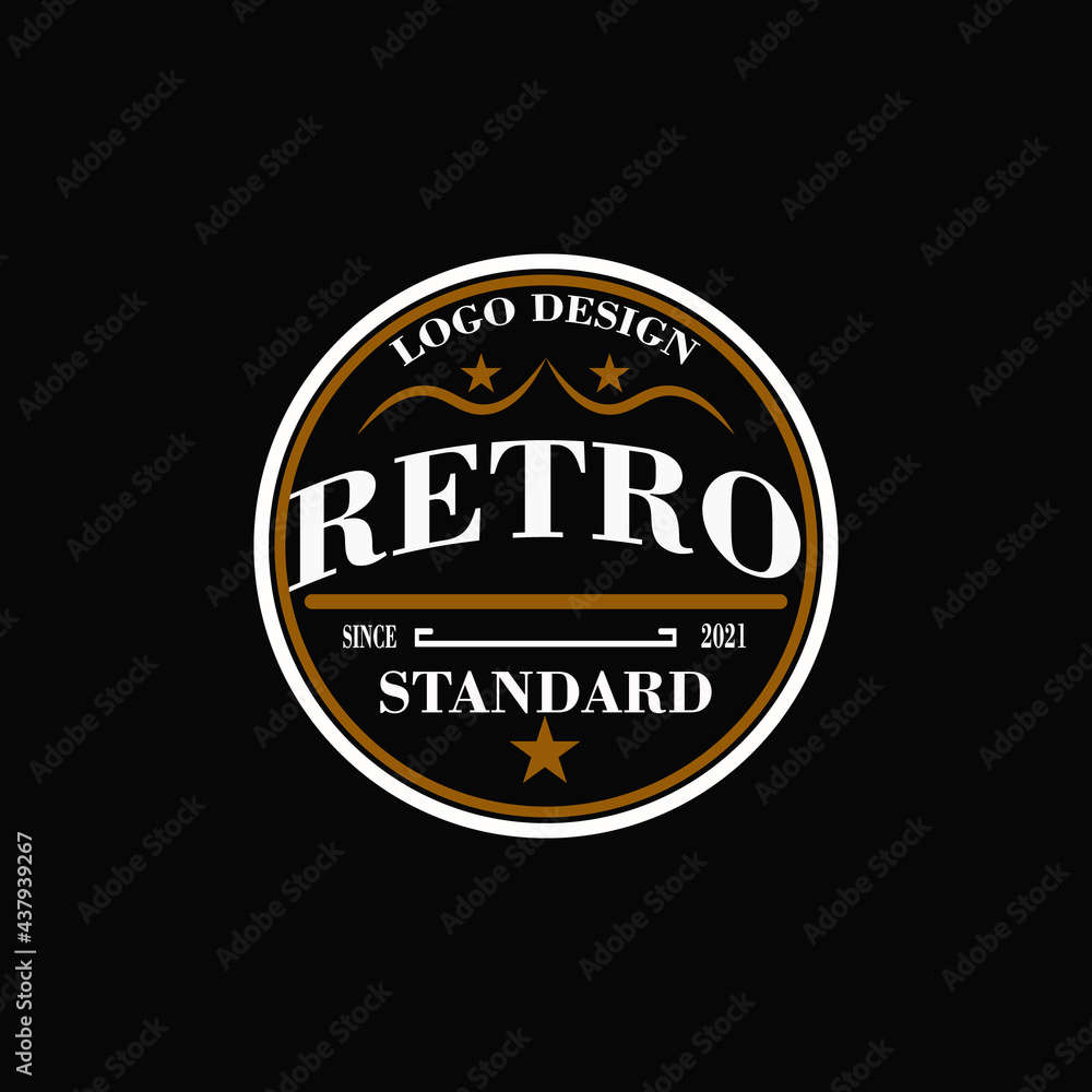 vektor ilustrasi logo retro vintage , bagus untuk stiker spanduk lambang logo dsign