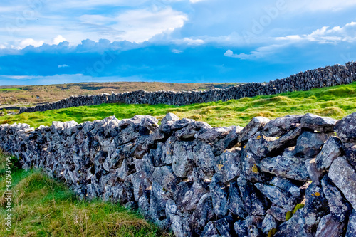 Irish dry stone wall photo