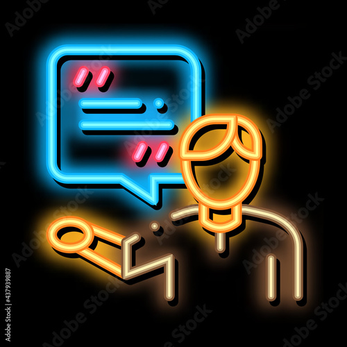 Actor Man with Replica neon light sign vector. Glowing bright icon Actor Man with Replica Sign. transparent symbol illustration