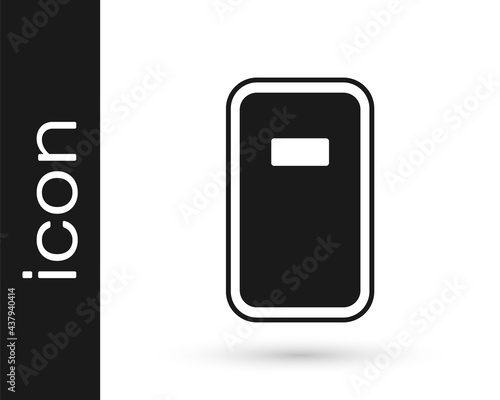 Black Police assault shield icon isolated on white background. Vector