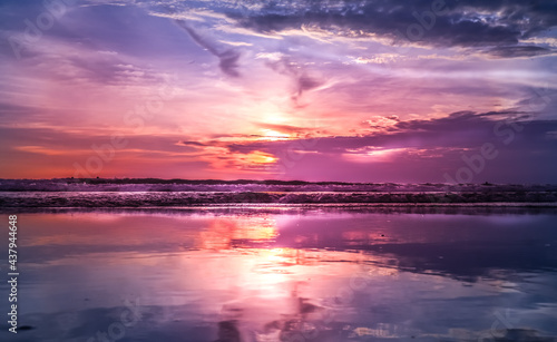 Purple sunset at the beach Bali © Garuda