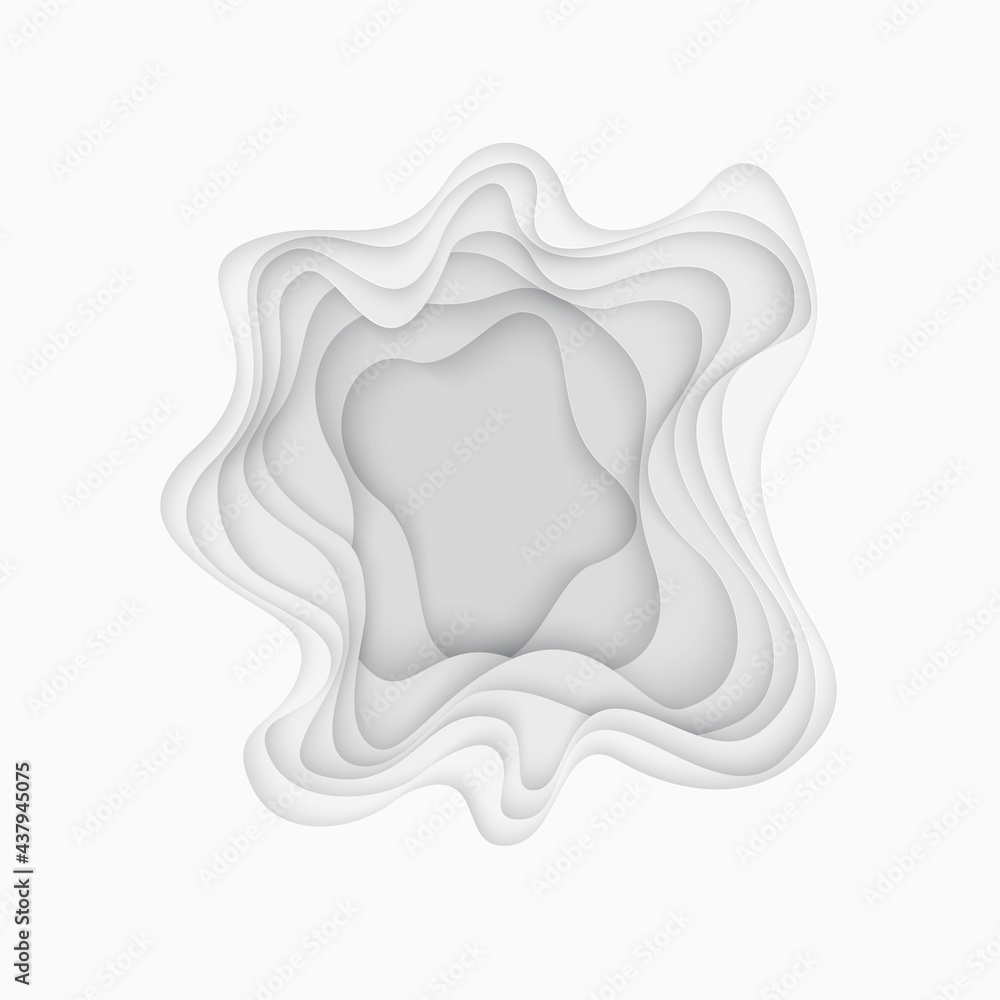 Fototapeta premium Abstract background. Paper cut shapes. Template for banner, brochure, book cover, booklet design.