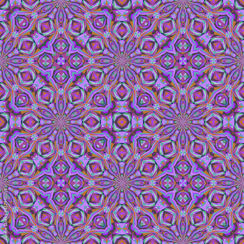 Geometric seamless patern, ornament, abstract floral background.