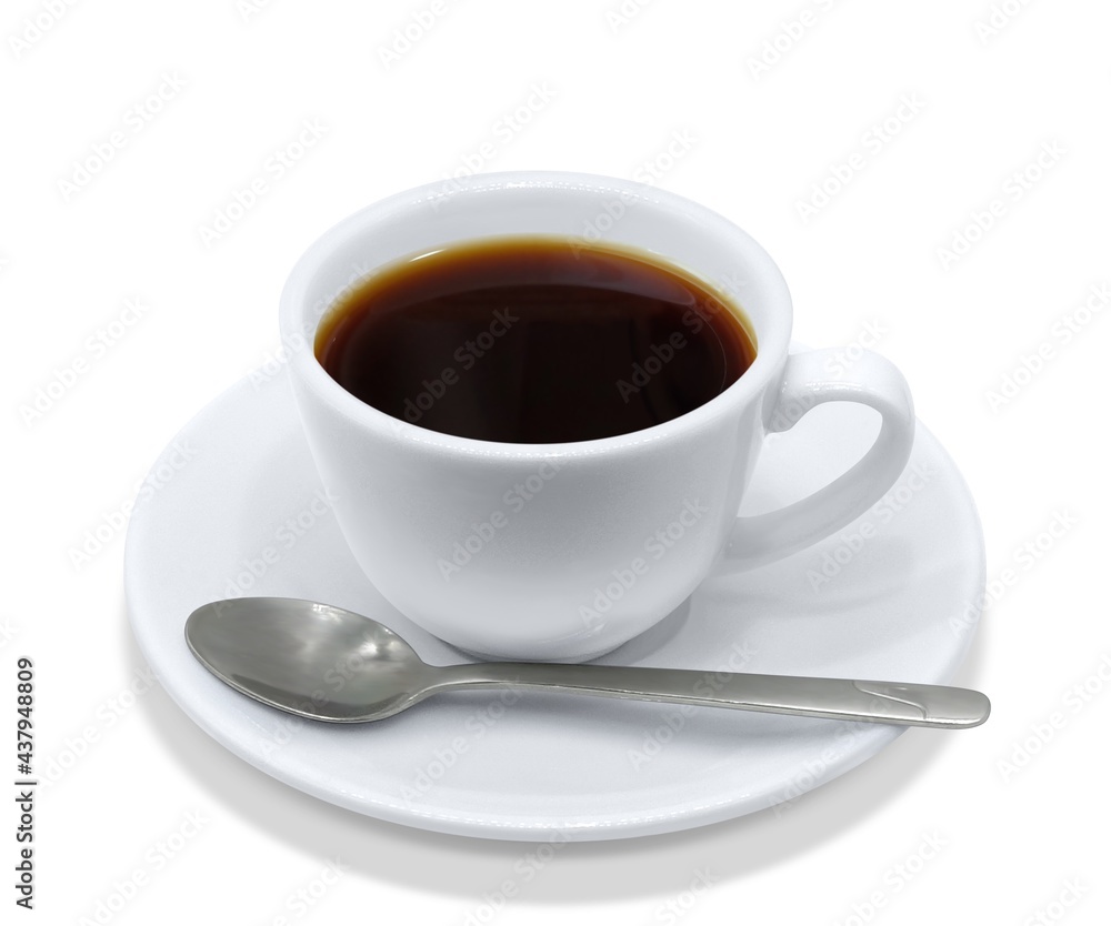 コーヒー 飲み物 イラスト 上から リアル ホットスプーン