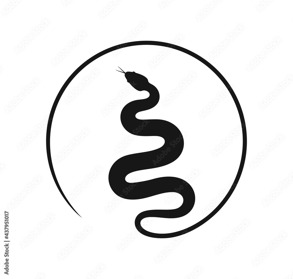 Snake logo. Isolated snake on white background Snake logo. Isolated snake on white background