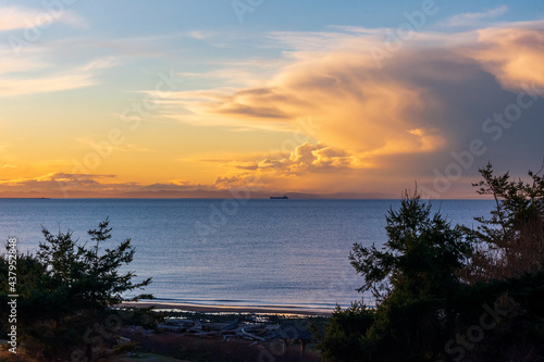 Crashing Cloud Sunset Over Admiralty Inlet