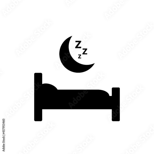 Sleeping icon isolated on white background