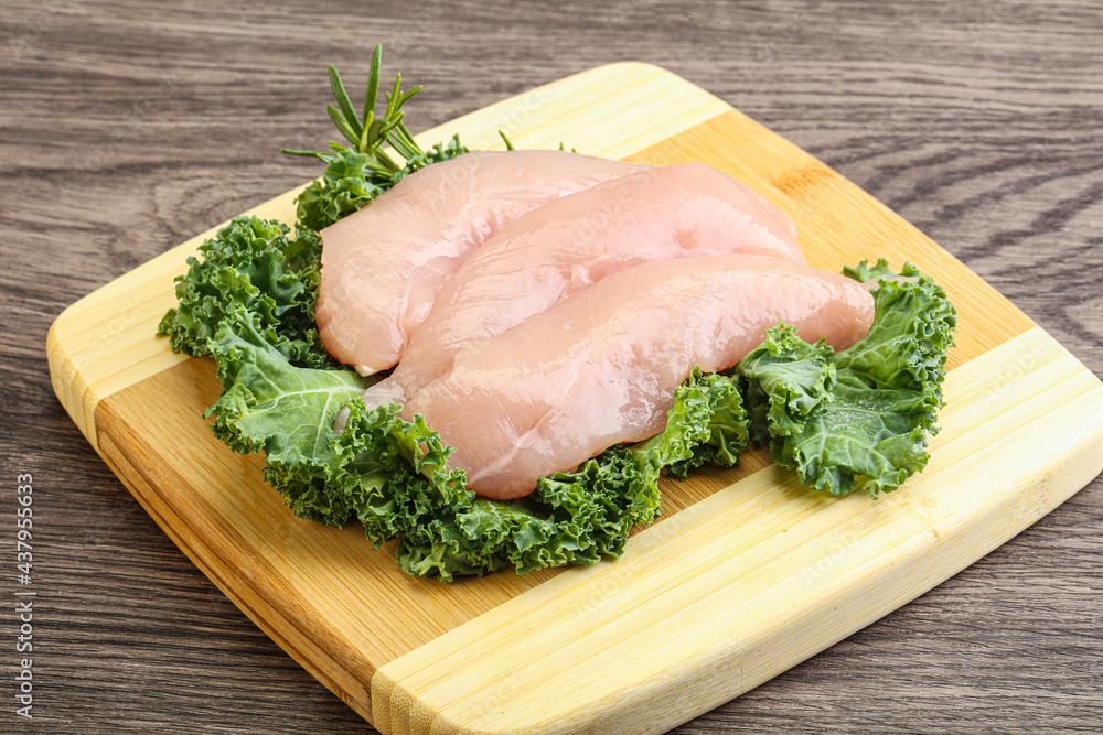 Raw small chicken fillet for cooking Raw small chicken fillet for cooking