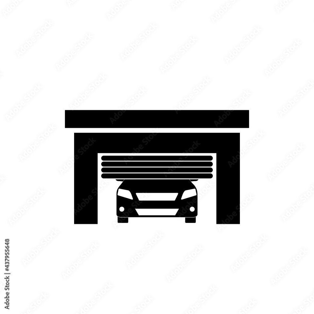 Garage Door icon isolated on white background Garage Door icon isolated on white background