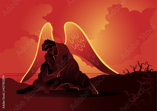 Jacob wrestling with the Angel