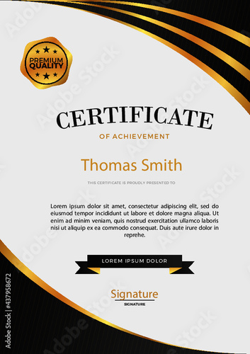 Creative award diploma certificate design