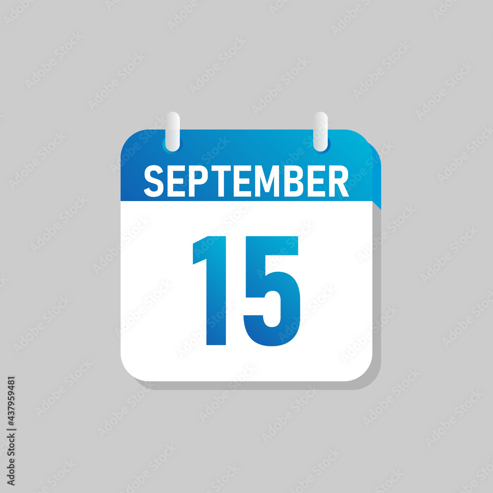 White daily calendar Icon September in a Flat Design style. Easy to edit Isolated vector Illustration. White daily calendar Icon September in a Flat Design style. Easy to edit Isolated vector Illustration.