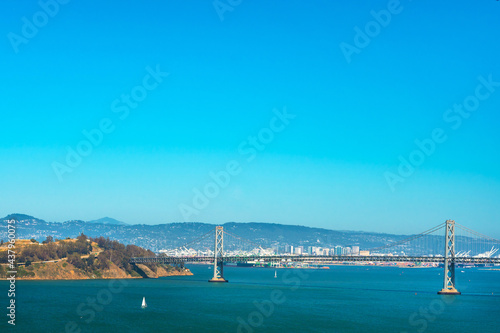 Aerial view of the Oakland bay bridge in San francisco © KseniaJoyg