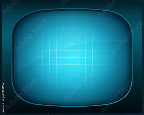 Blure mesh screen on retro slot machine template. Electronic vintage entertainment with pixel art and simple controls old classic vector arcade game