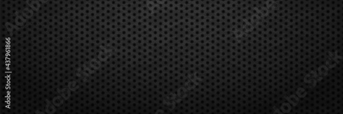 Wallpaper Mural Black sheet iron with hexagonal cutouts background. Torontodigital.ca