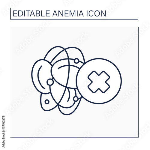 Blood hemophilia line icon. Inherited bleeding disorder. Disease symptoms. Health protection. Anemia disease concept. Isolated vector illustration. Editable stroke