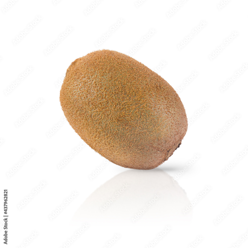 Kiwi isolate in peel on white Kiwi isolate in peel on white