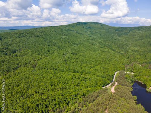 Aerial view of Sua Gabra Lakes at Lozenska Mountain, Bulgaria photo