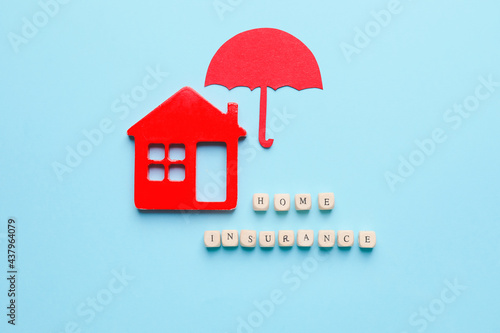 Wallpaper Mural Composition with text HOME INSURANCE on color background Torontodigital.ca