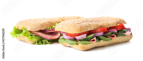 Tasty ciabatta sandwiches o...