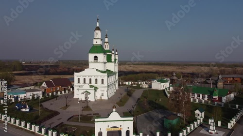 Yalutorovsk, Russia - May 7, 2021: Sretensky cathedral. Church was demolished at 1931. It is newly restored in 2009. Siberia photo