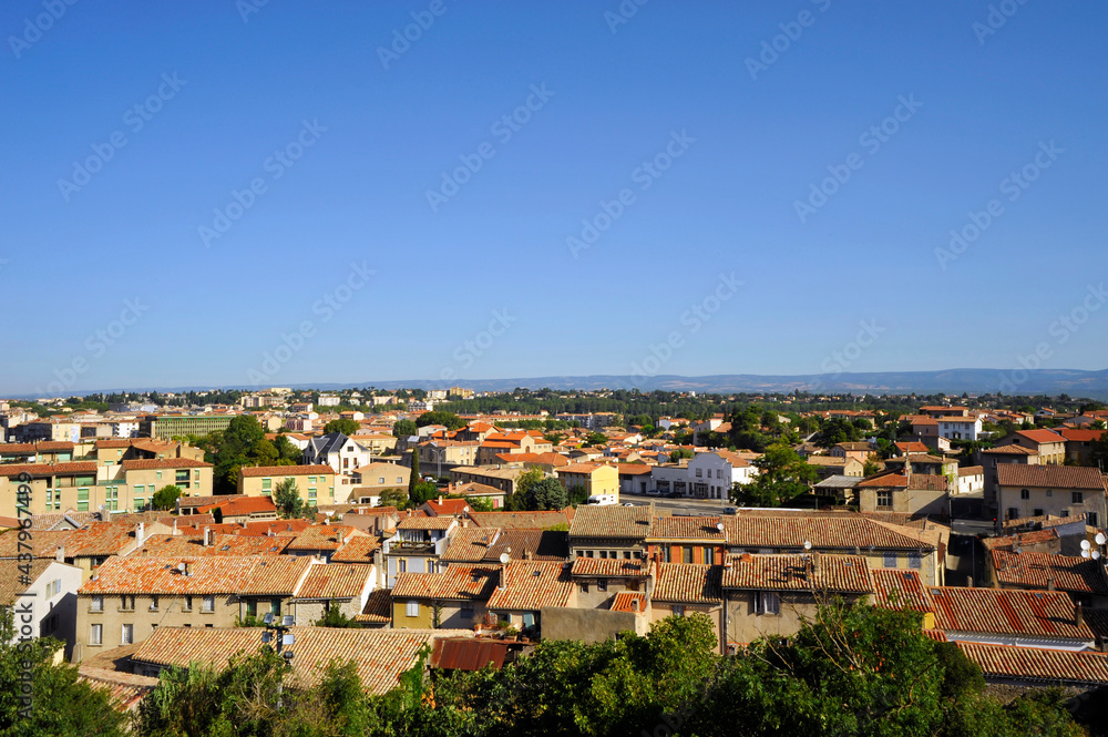 Carcassonne (11000) sur les toits, département de l'Aude en région Occitanie, France