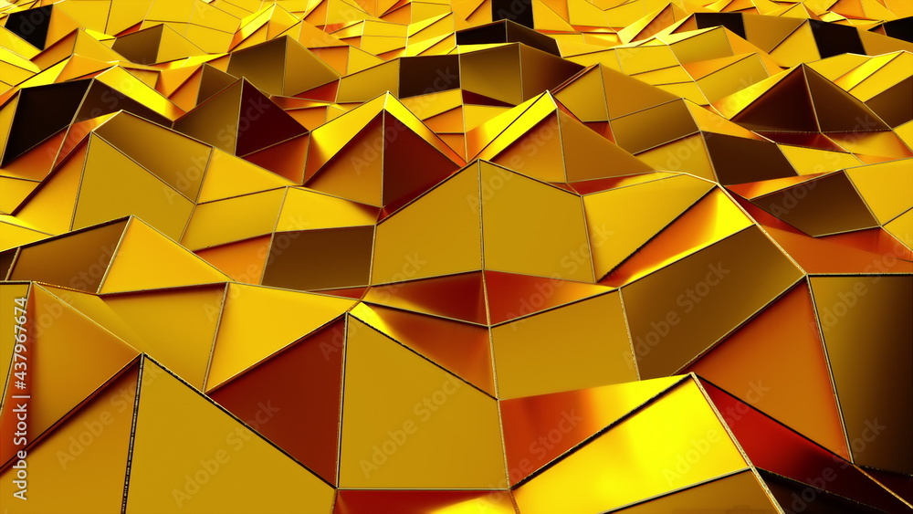 Shape Texture Hd Geometric 3d render crystals from shiny triangular shapes. Digital ...