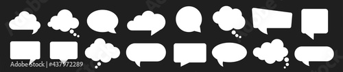 Vector speech clouds chat bubble icon. Vector illustration