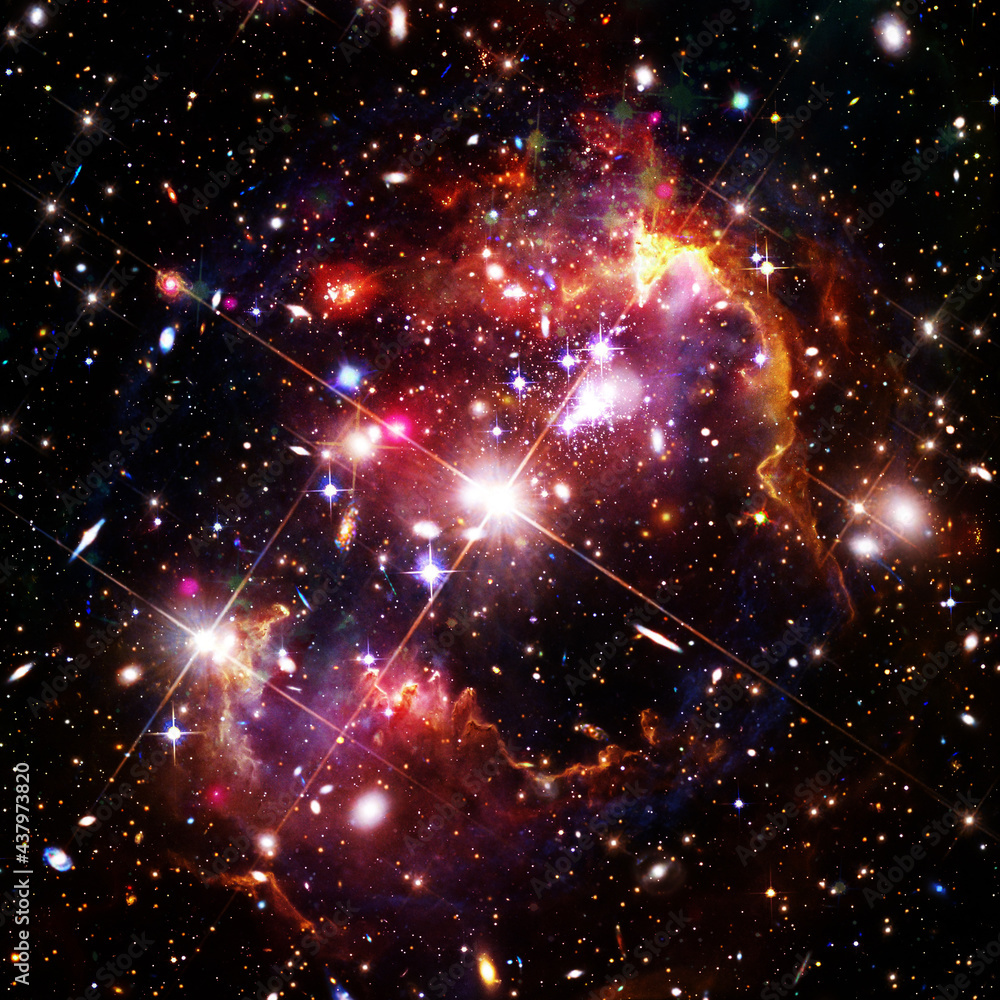 Obraz premium Far being shone galaxy. The elements of this image furnished by NASA.