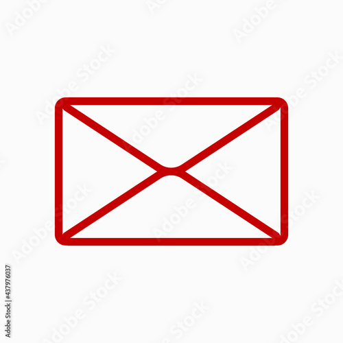 Free Download The red envelope icon. On white background. Vector. - GFXLoad
