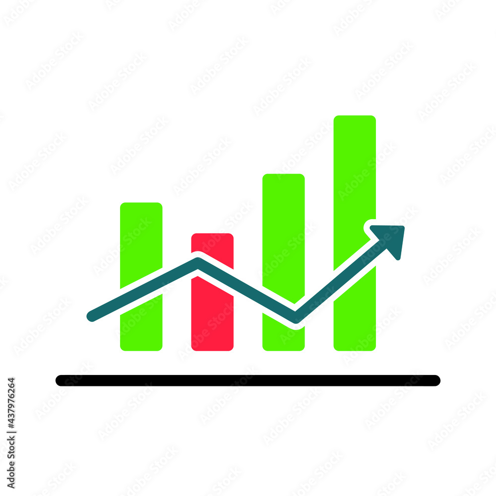 Business chart with arrow. Growths chart collection. Vector illustration. Business chart with arrow. Growths chart collection. Vector illustration.