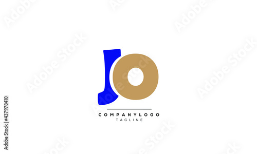 Alphabet letters Initials Monogram logo JO, JO INITIAL, JO letter