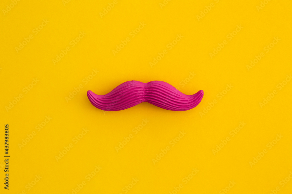pink mustache with black background