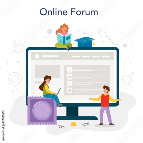 Sexual education online service or platform. Sexual health lesson