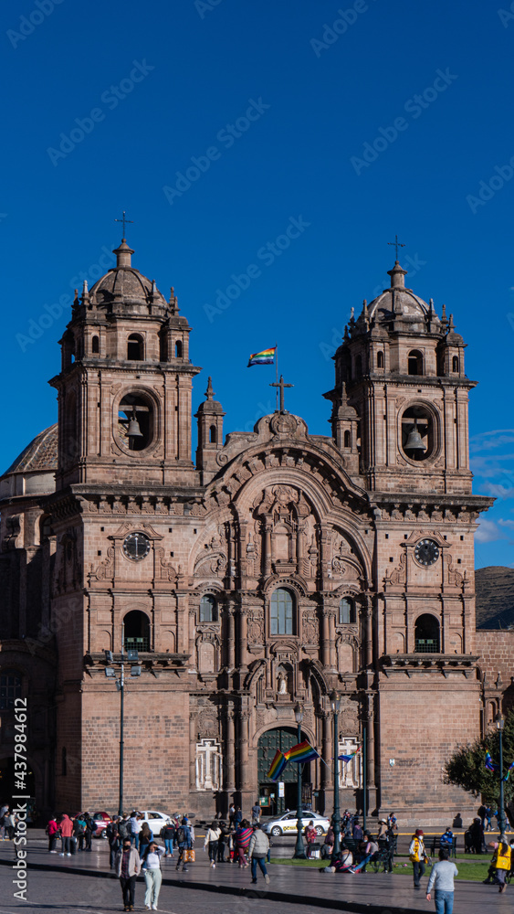 Fototapeta premium Iglesia de la compañia de jesus en la Plaza de armas de Cusco, Perú. 