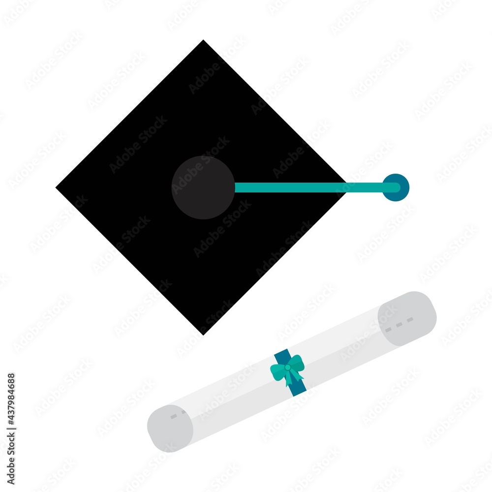 Graduation cap vector isolated on white background. Graduation cap Icon. Graduation cap vector isolated on white background. Graduation cap Icon.