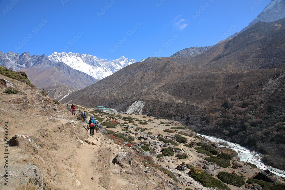 Hiking trail near Dingboche village, Nepal