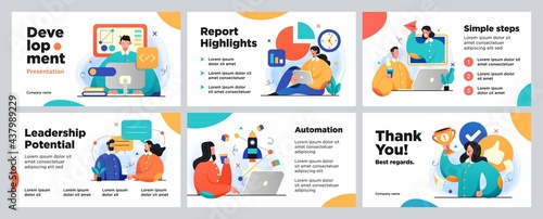 Presentation and slide layout background. Yellow design template with business people. Use for business annual report, flyer, marketing, leaflet, advertising, brochure, modern style. Vector