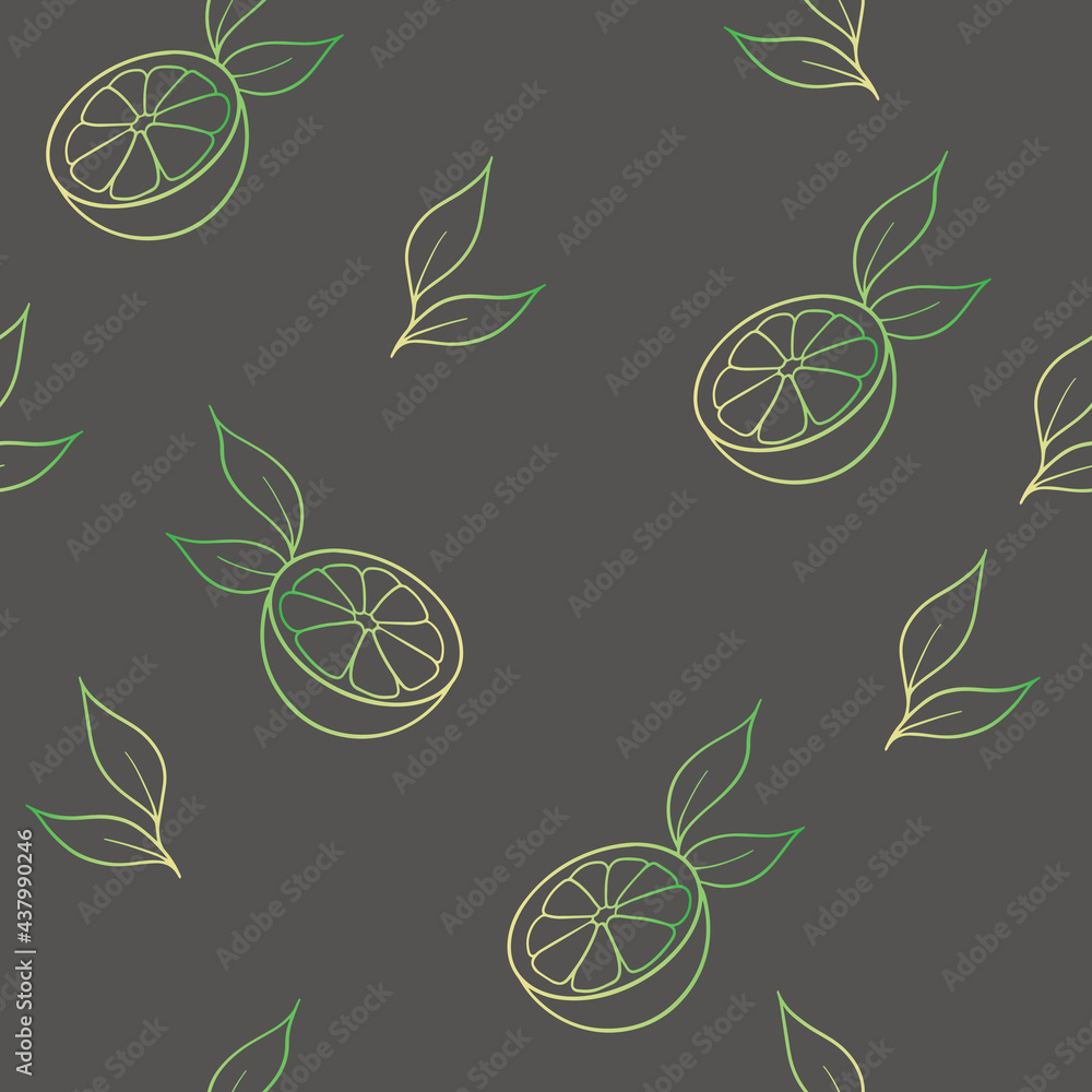 seamless pattern with gradient lime