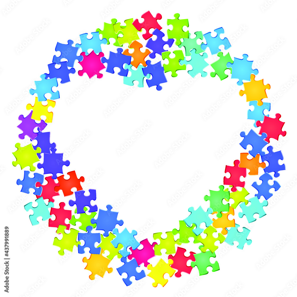 Game enigma jigsaw puzzle rainbow colors parts Game enigma jigsaw puzzle rainbow colors parts