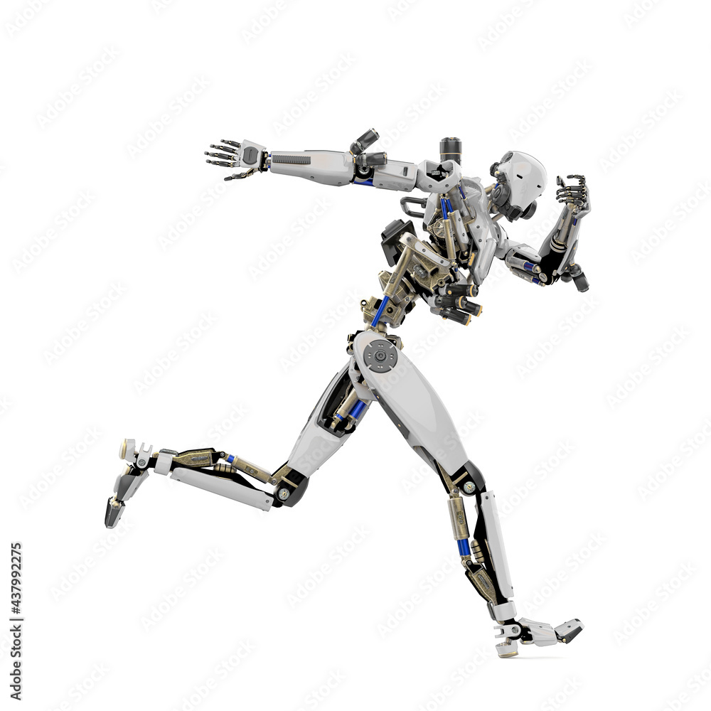 super robot is running very fast super robot is running very fast