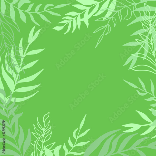 Summer tropical vector design for cards  poster or flyer with exotic palm tree leaves