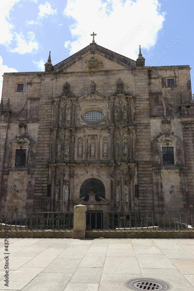 Facade of the Church of San Martín Pinario in Santiago de Compostela.