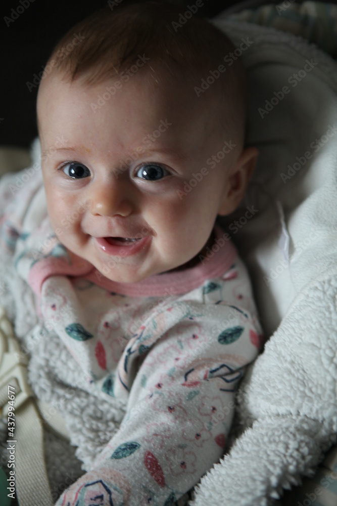 Happy Laughing Baby Girl, Very Cute