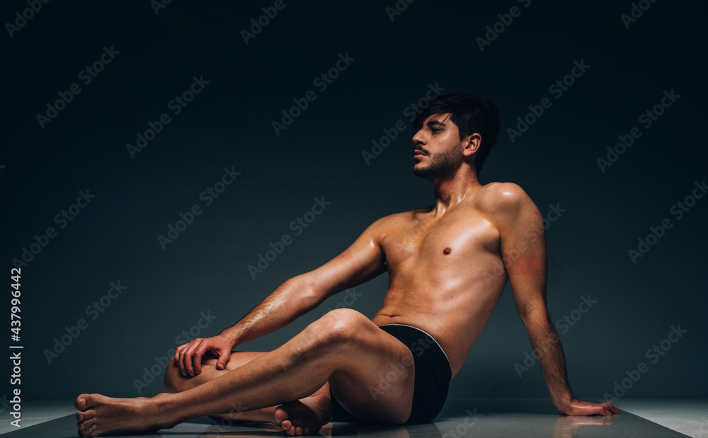 Man with beautiful muscular torso in underwear Man with beautiful muscular torso in underwear